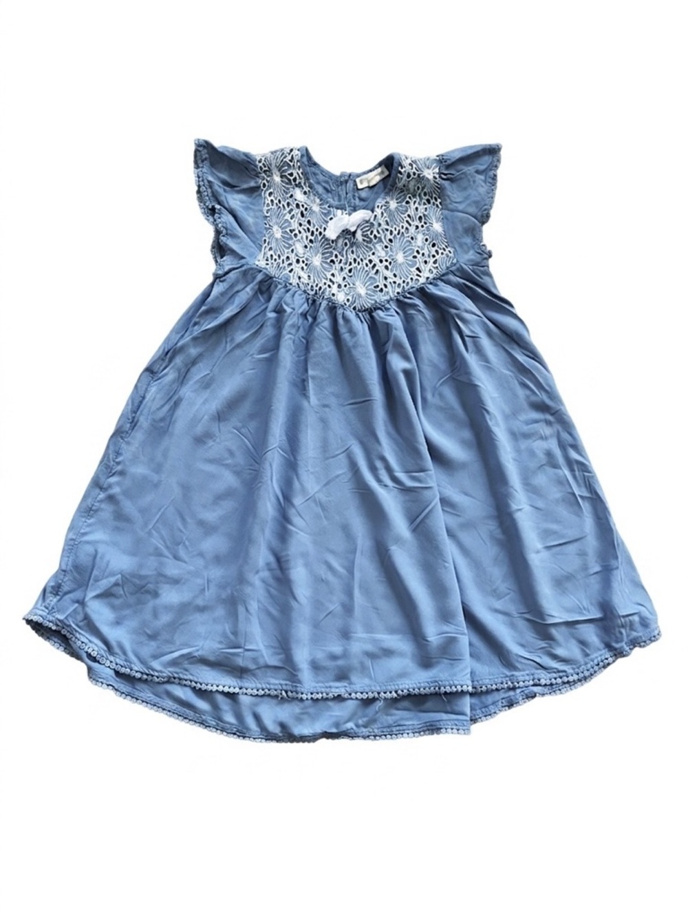 Tucker + Tate Blue Lace Yoke Cotton Dress